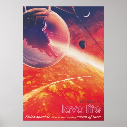 火山地獄の景色の極端な熱気球 ポスター (正面)