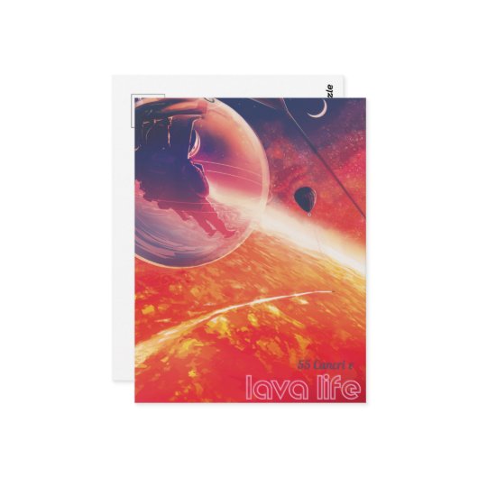 火山地獄の景色の極端な熱気球 ポストカード (正面/裏面インサイチュ)