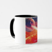 火山地獄の景色の極端な熱気球 マグカップ (正面左)