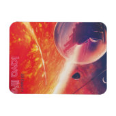 火山地獄の景色の極端な熱気球 マグネット (横)