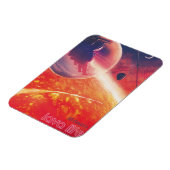 火山地獄の景色の極端な熱気球 マグネット (左側)