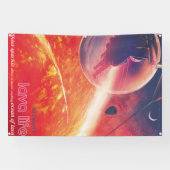 火山地獄の景色の極端な熱気球 横断幕 (横)