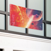 火山地獄の景色の極端な熱気球 横断幕 (ビルの外側)