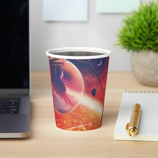 火山地獄の景色の極端な熱気球 紙コップ (インサイチュ)