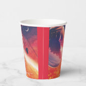 火山地獄の景色の極端な熱気球 紙コップ (右)