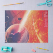 火山地獄の景色の極端な熱気球 薄葉紙 (クラフト)