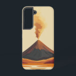 火山夜明け電話ケース SAMSUNG GALAXY S22ケース<br><div class="desc">初期の白熱［赤熱］光を放つ太陽の下で蒸気を放出する火山は、自然の原力の穏やかさと強さの両方を捉える。</div>
