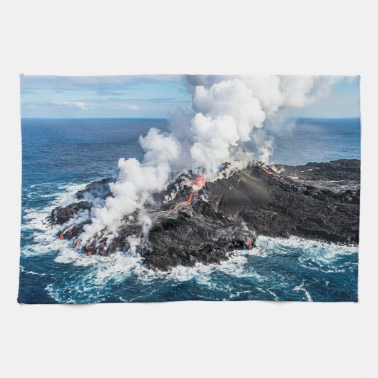 火山島 キッチンタオル (横)