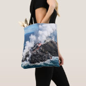 火山島 トートバッグ (クローズアップ)
