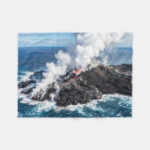 火山島 フリースブランケット (正面(横))