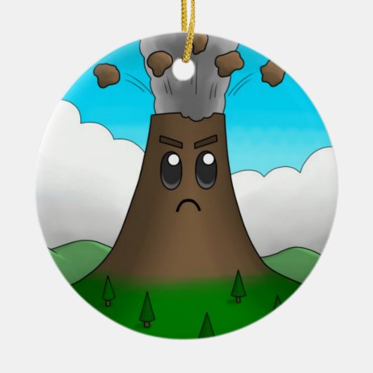 火山怒 セラミックオーナメント (正面)