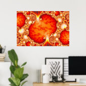 火山性庭園 – フラクタルアート ポスター (ホームオフィス)