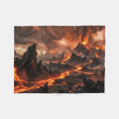 火山性溶岩 フリースブランケット (正面(横))