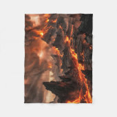 火山性溶岩 フリースブランケット (正面)