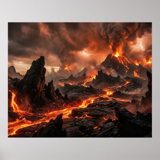 火山性溶岩 ポスター (正面)