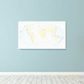 火山活動の場所を示す世界地図 キャンバスプリント (インサイチュ (ウッドフロア))