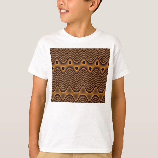 火山海パターン(の模様が)あるの子供Tシャツ Tシャツ (正面)