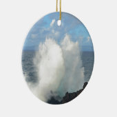 火山海岸で壊れる波 セラミックオーナメント (右)