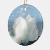 火山海岸で壊れる波 セラミックオーナメント (左)