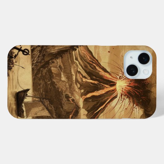 火山溶岩噴火 Case-Mate iPhoneケース (裏面 (横))