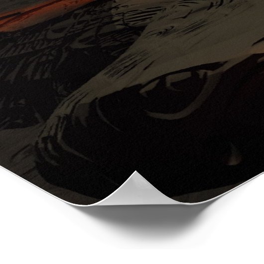 火山溶岩水族館の背景。 ポスター (角)