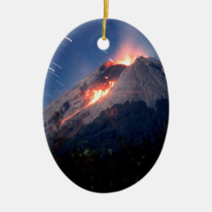 火山自然な驚異 セラミックオーナメント