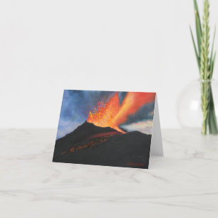 火山芸術のメッセージカード シーズンカード