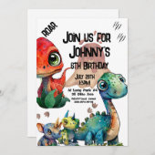 火山誕生日 招待状 (正面/裏面)