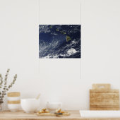 火山霧の衛星表示 ポスター (キッチン)