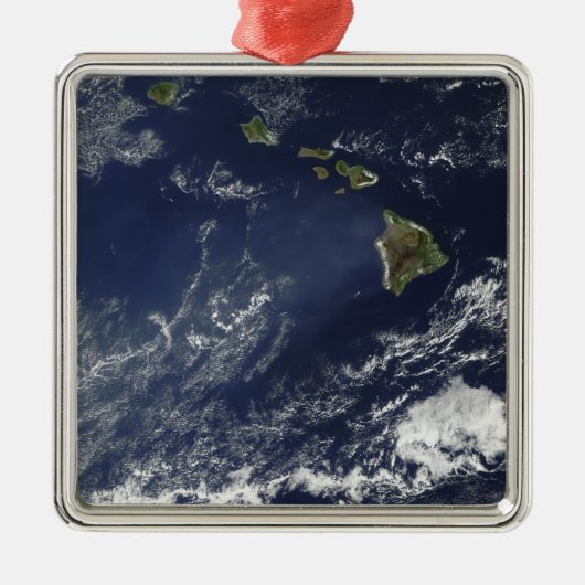 火山霧の衛星表示 メタルオーナメント (正面)