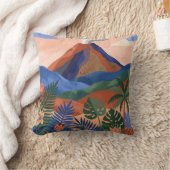 火山風景スロー枕 クッション (ブランケット)
