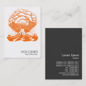 火山 – オレンジ 名刺 (正面/裏面)
