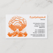 火山 – オレンジ 名刺 (裏面)