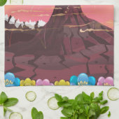 火山 キッチンタオル (折り畳み)