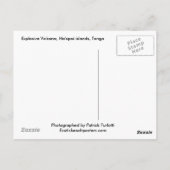 火山、ハパイ諸島、トンガ ポストカード (裏面)