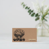 火山-厚紙箱 名刺 (スタンド正面)