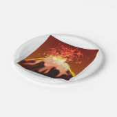 火山 – 絵文字 ペーパープレート (アングル)