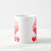 火山 – 赤 コーヒーマグカップ (中央)