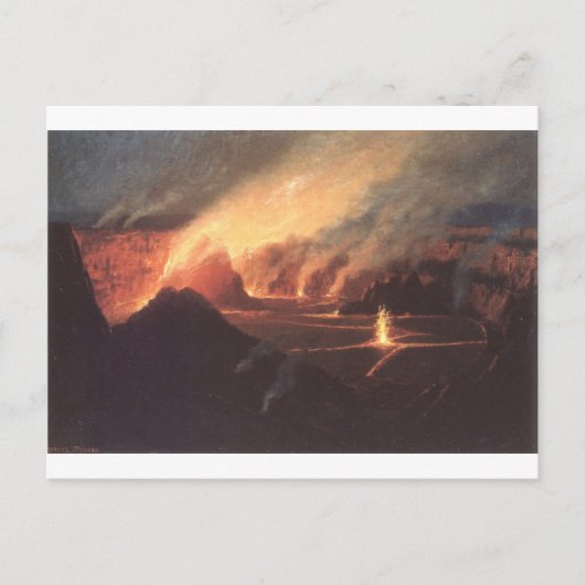 火山、1880年代ハワイ ポストカード (正面)