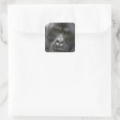 火山NP，ルワンダ，マウンテンゴリラ， スクエアシール (バッグ)