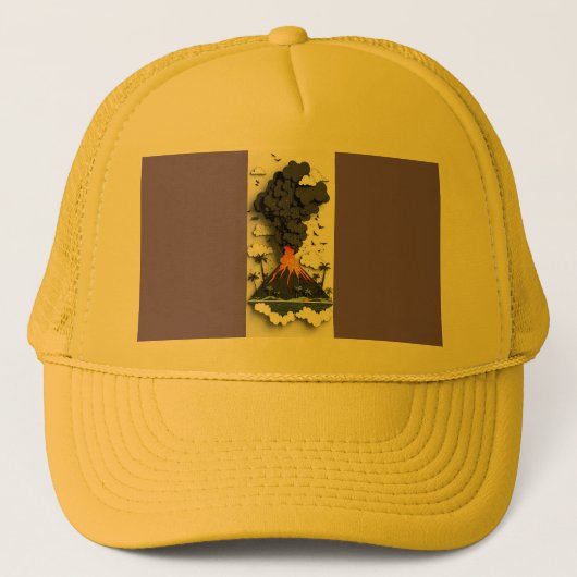 火山Tシャツ キャップ (正面)