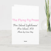 「火島灯台」のブランクの挨拶状 カード (裏面)