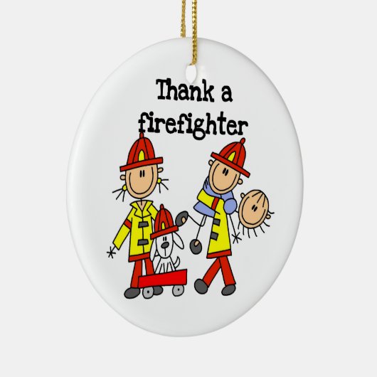 火感謝してい士Tシャツとギフト セラミックオーナメント (右)