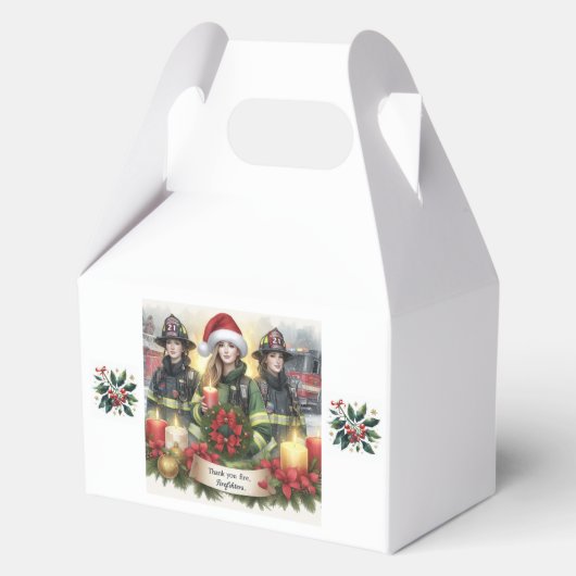 火感謝してい消士のクリスマス フェイバーボックス (正面)