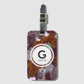 火成岩薄切片モノグラム ラゲッジタグ (正面縦)