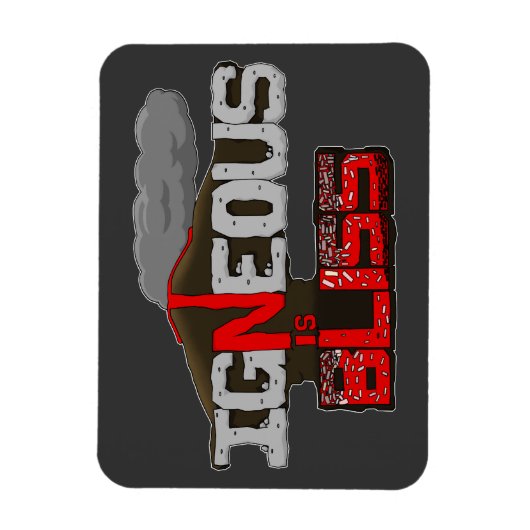 火成火山 マグネット (縦)