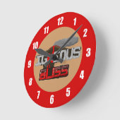 火成火山 ラウンド壁時計 (傾斜)