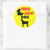 火救兵の犬 ラウンドシール (バッグ)