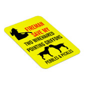 火救士2本の金髪のポインティンググリフォン マグネット (右側)