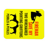 火救士2本の金髪のポインティンググリフォン マグネット (横)